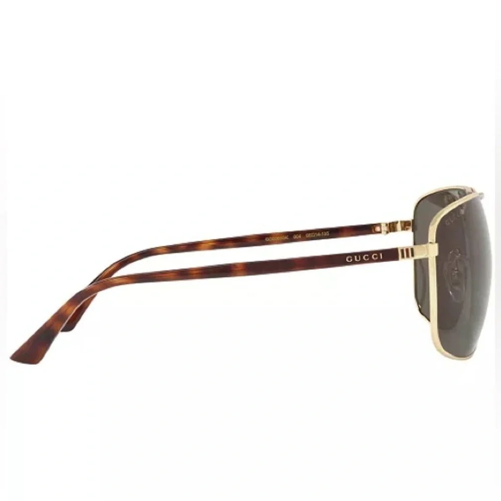 Gucci Gold Frame Sunglasses with Dark Lenses